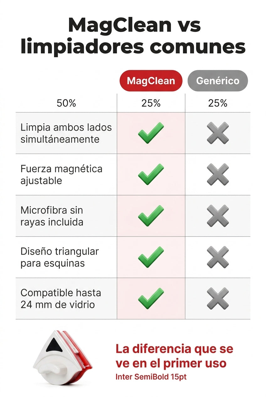 MagClean Limpiador Magnetico — comparativa