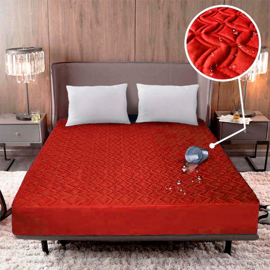 COMBO PROTECTOR DE COLCHÓN IMPERMEABLE + 2 FUNDAS DE ALMOHADAS