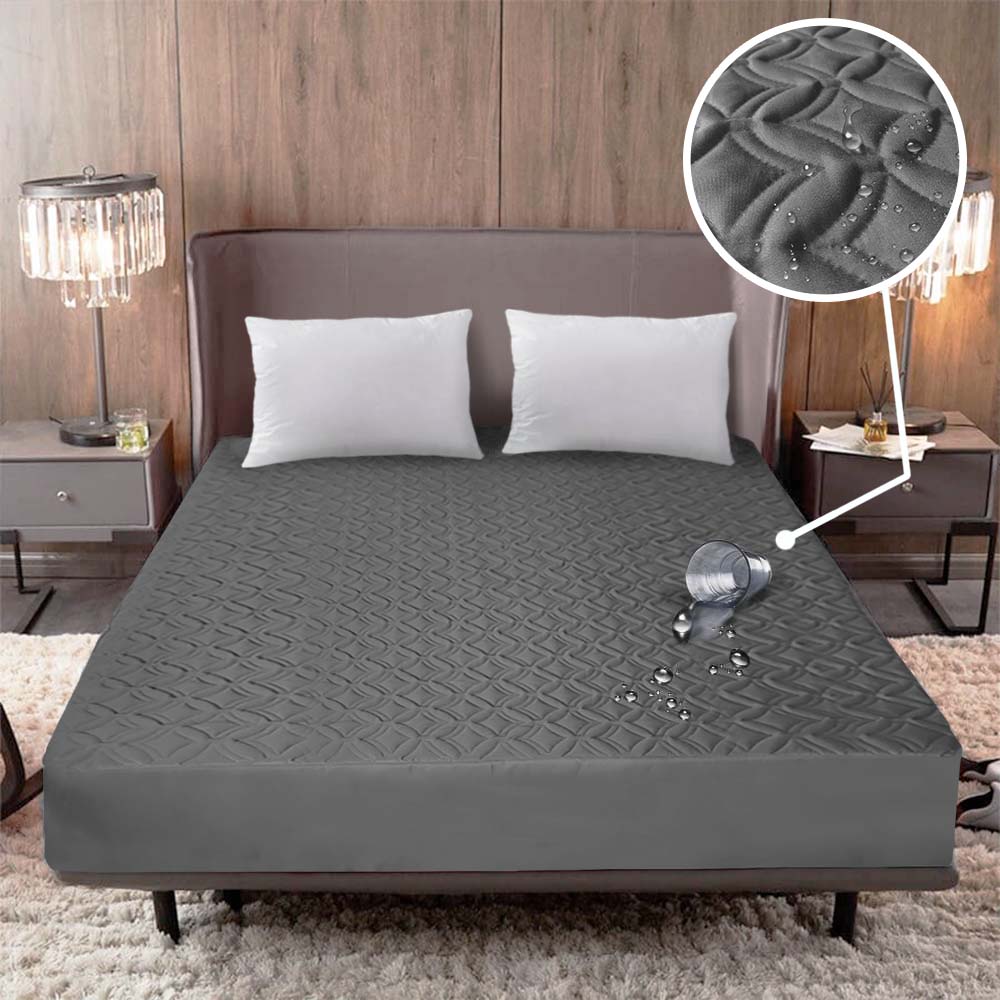 COMBO PROTECTOR DE COLCHÓN IMPERMEABLE + 2 FUNDAS DE ALMOHADAS