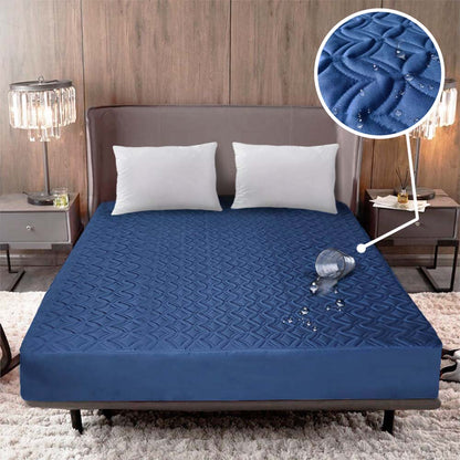 COMBO PROTECTOR DE COLCHÓN IMPERMEABLE + 2 FUNDAS DE ALMOHADAS