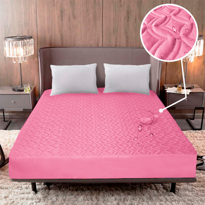 COMBO PROTECTOR DE COLCHÓN IMPERMEABLE + 2 FUNDAS DE ALMOHADAS