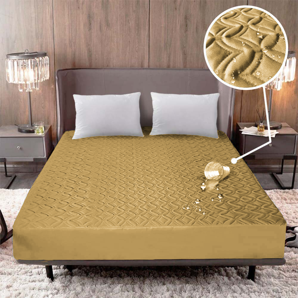 COMBO PROTECTOR DE COLCHÓN IMPERMEABLE + 2 FUNDAS DE ALMOHADAS