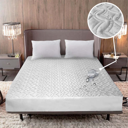 COMBO PROTECTOR DE COLCHÓN IMPERMEABLE + 2 FUNDAS DE ALMOHADAS