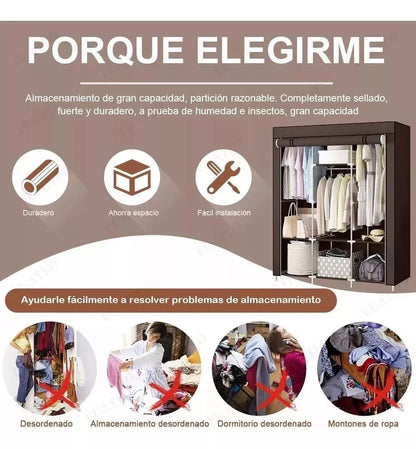 ORGANIZADOR DE ROPA ARMABLE MULTI-ESPACIO DE ARMADO FÁCIL E INTUITIVO