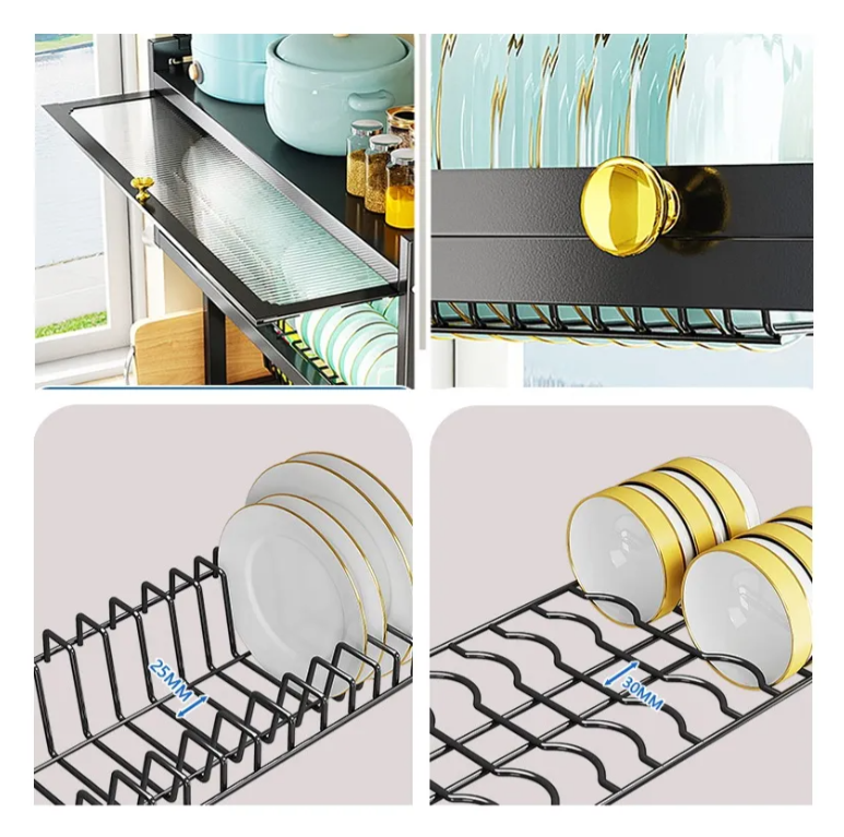 ESCURRIDOR DE PLATOS 2 NIVELES CON PUERTA