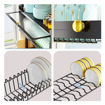 ESCURRIDOR DE PLATOS 2 NIVELES CON PUERTA
