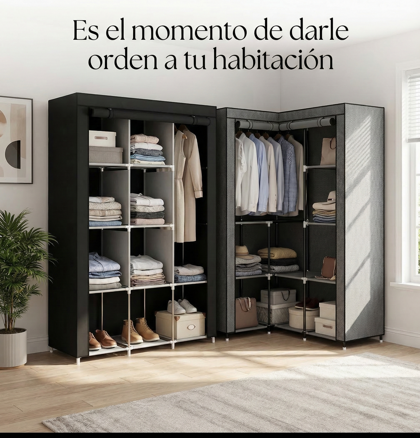 ORGANIZADOR DE ROPA ARMABLE MULTI-ESPACIO DE ARMADO FÁCIL E INTUITIVO