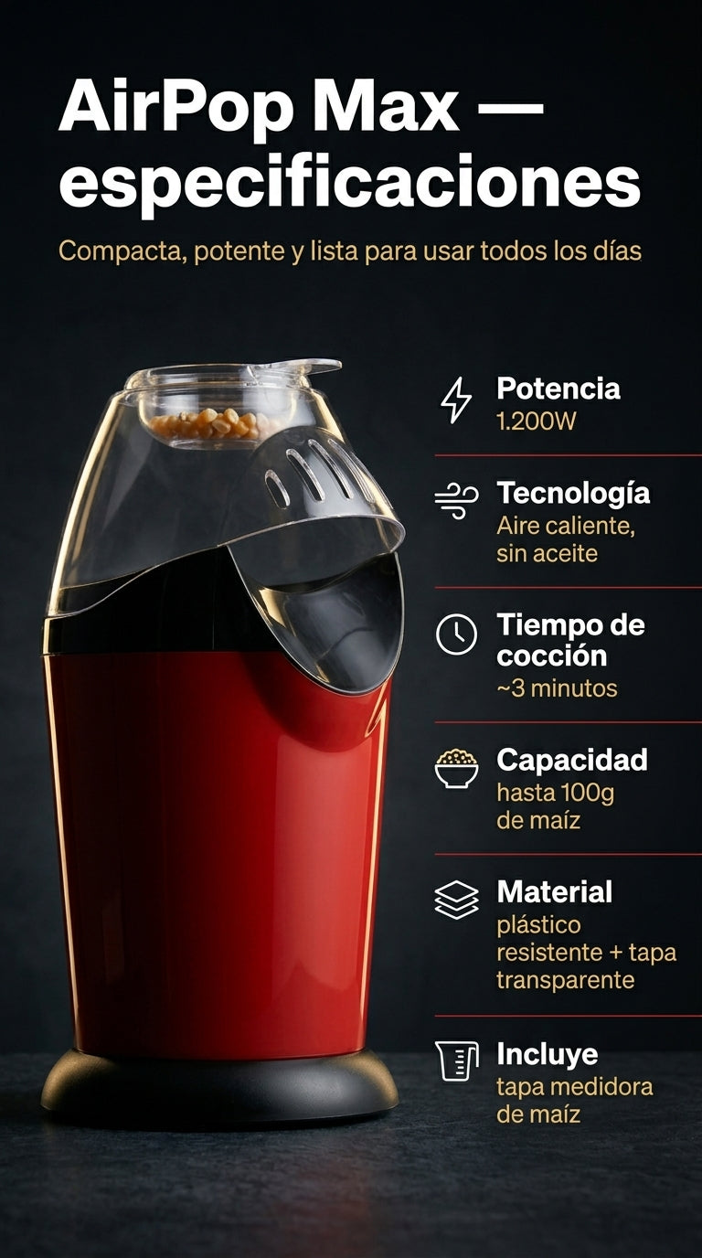 AirPop Max — Ficha Tecnica