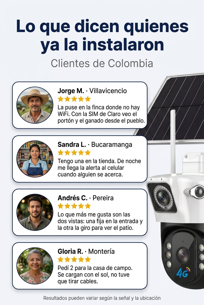 Testimonios de clientes en Colombia