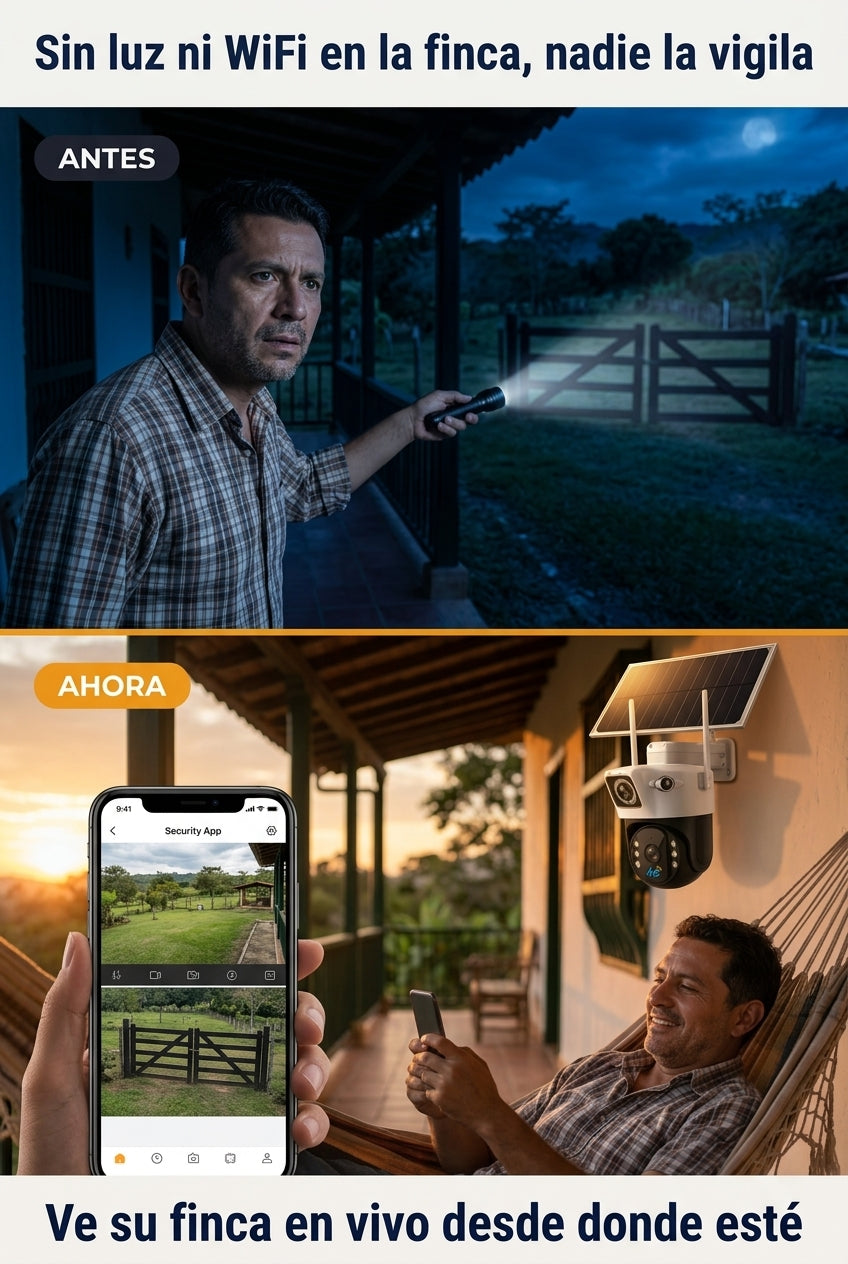 Antes la finca sin vigilancia, ahora se ve en vivo desde el celular