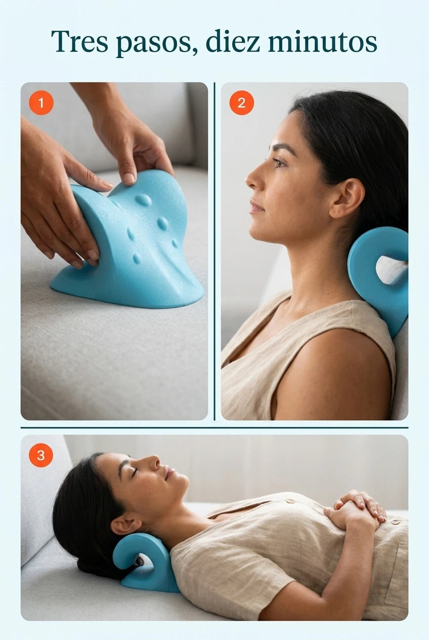 Tres pasos, diez minutos — modo de uso CerviRelax