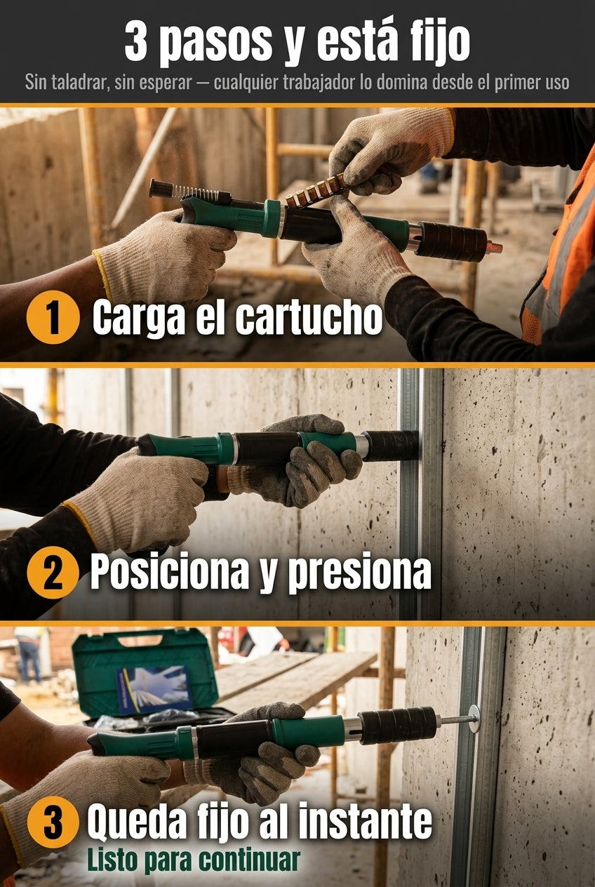 Pistola Fijadora a Concreto Calibre .22 — Modo de uso