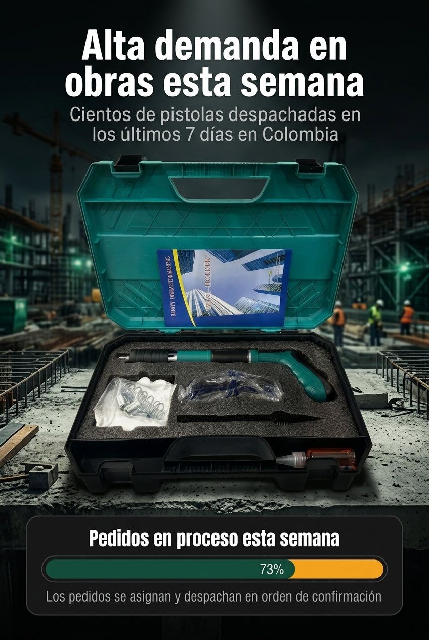 Pistola Fijadora a Concreto Calibre .22 — Rotación