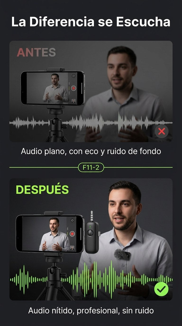 Micrófono Inalámbrico F11-2 — Transformacion
