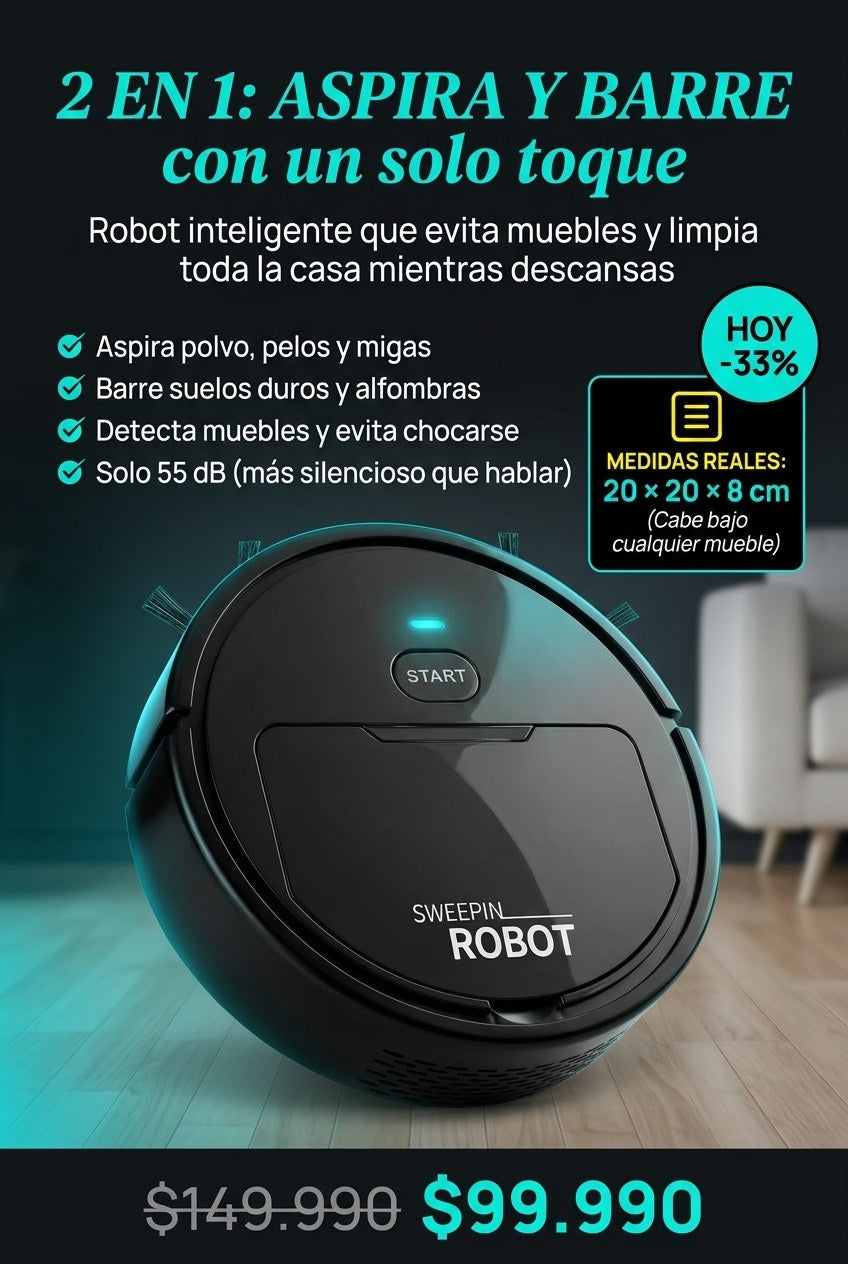 Mini Aspiradora Robot Inteligente — Hero