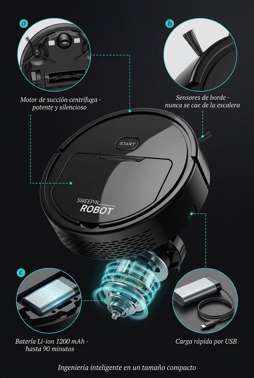 Mini Aspiradora Robot Inteligente — Autoridad