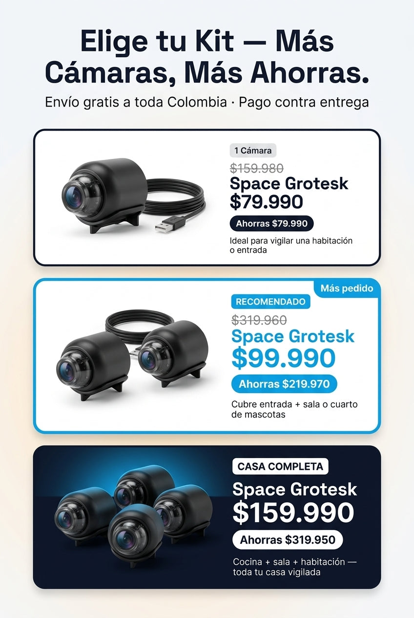 Elige tu kit 1 2 o 3 camaras HomeEye