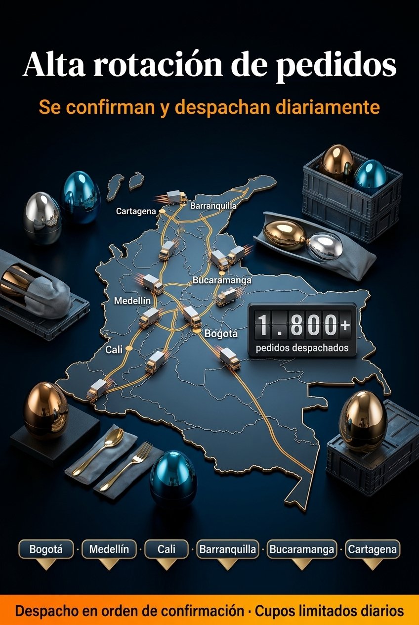 Alta rotación pedidos ClimaCool — 1.800+ despachos en Colombia. Bogotá, Medellín, Cali, Barranquilla.